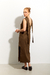 Vestido Linho Ritmos Marrom