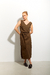 Vestido Linho Ritmos Marrom - loja online