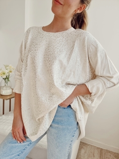 Sweater importado Nova natural con oro - comprar online