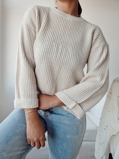 sweater over lurex black - tienda online