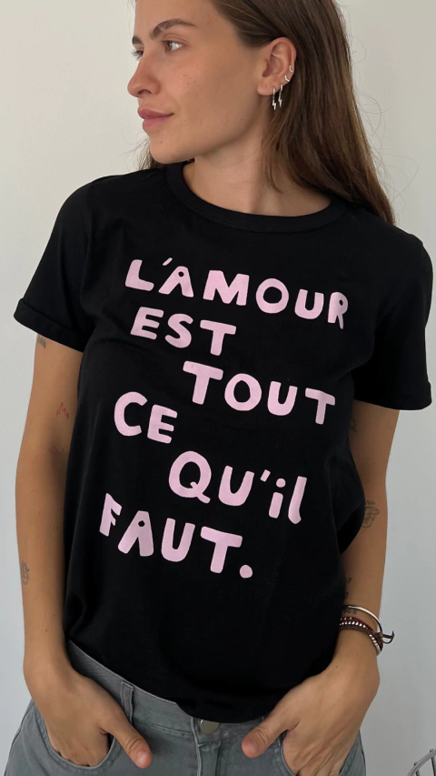 Remera l`amour negra - comprar online