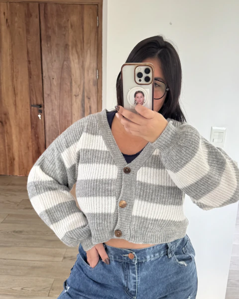 Cardigan rayado varios colores
