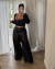 Wide leg con encaje