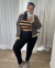 Sweater bremer rayado negro - SantaGuada