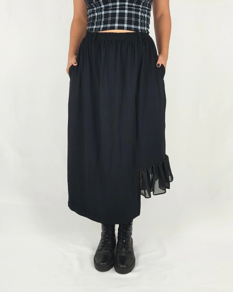 Saia Midi Lydia Preta - comprar online