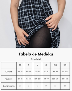 Imagem do Saia Midi Xadrez Preto