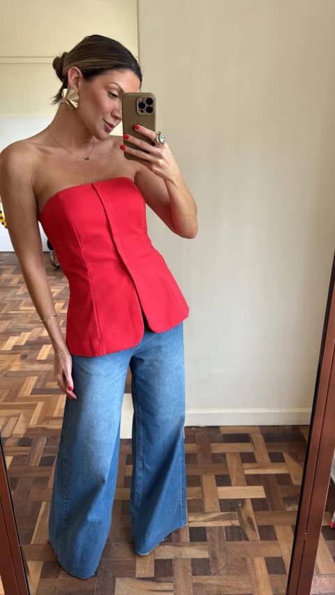 Calça Jeans Pantalona - comprar online