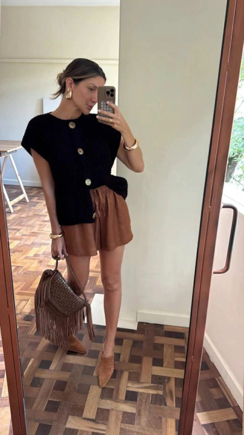 Colete Tricot Botões