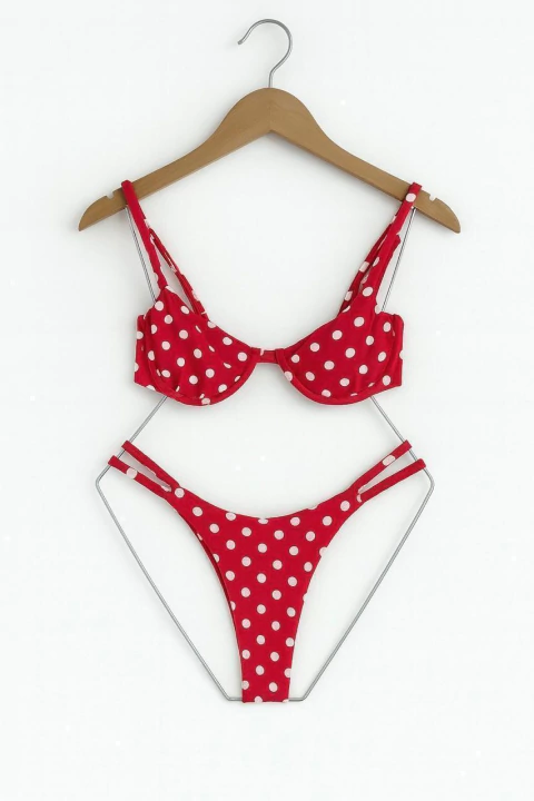 Biquíni Meia Taça Poá - comprar online