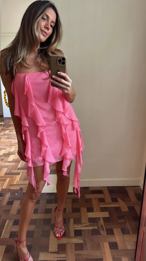 Vestido Curto Rosa