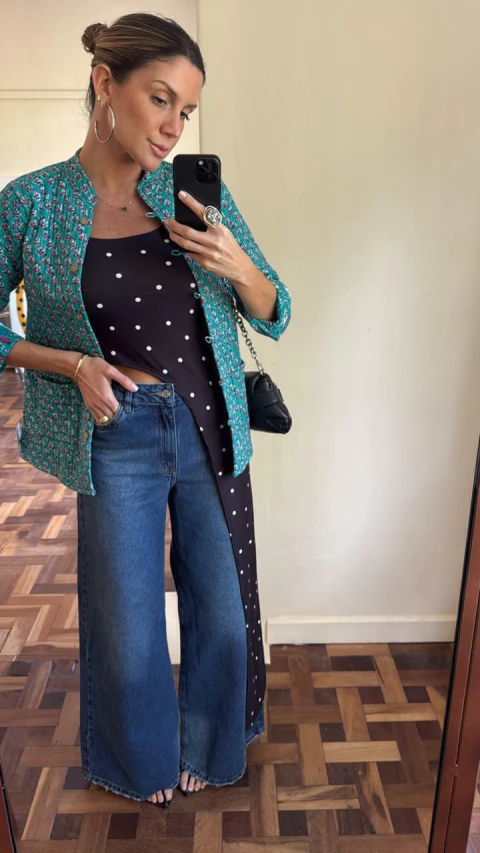Calça Jeans Wide Leg