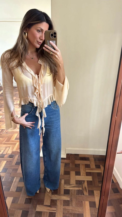 Blusa Manga Longa Amarração