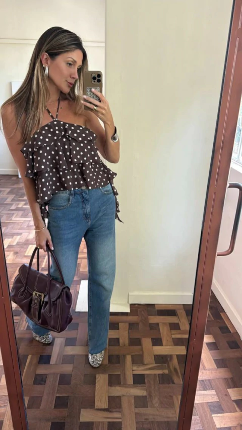 Calça Jeans Reta