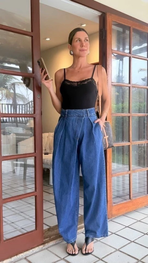Calça Jeans Cós Deslocado