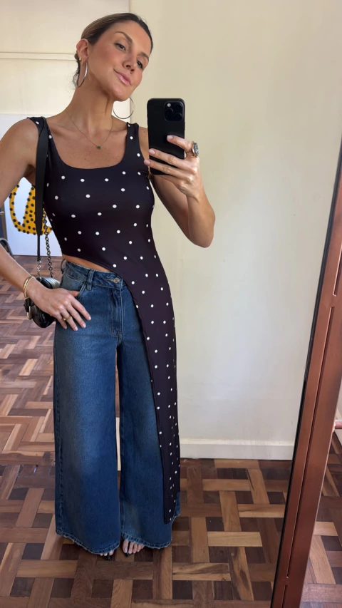 Blusa Regata Assimétrica Túnica - comprar online