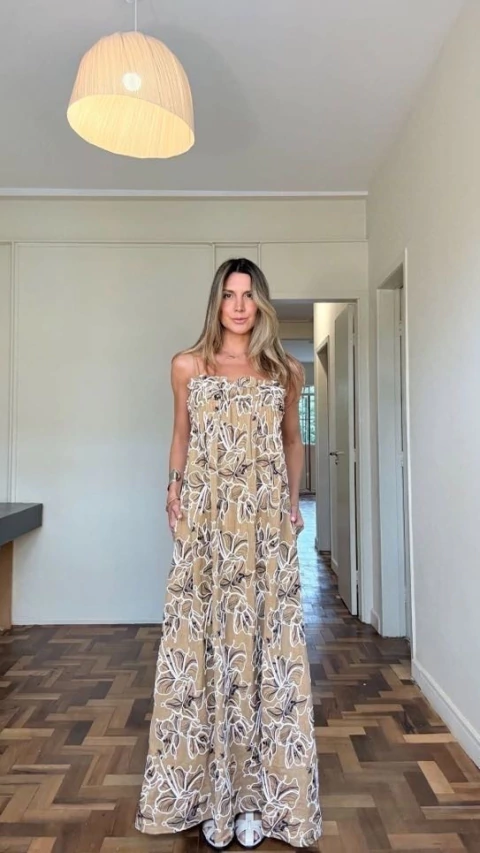 Vestido Longo Bordado - comprar online