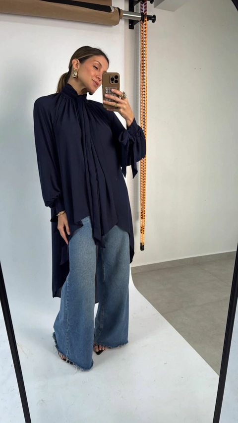 Blusa Túnica Manga Longa