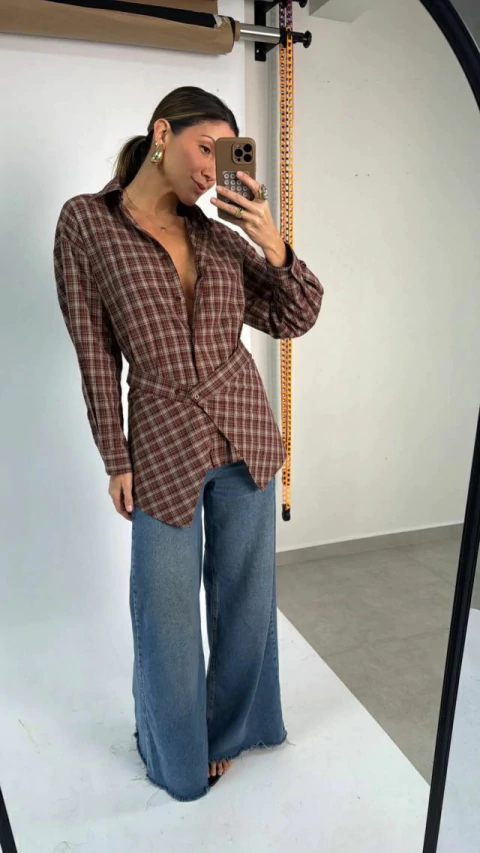 Camisa Xadrez Com Faixa