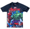 Remera UV "Marvel" - Little Boy - toda negra con Avengers