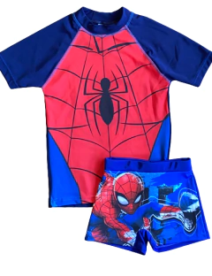 Remera UV "Marvel" - Big Boy - Spiderman azul y roja manga corta - comprar online