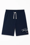 Short "Tommy Hilfiger" - De algodón azul marino con logo estampado - comprar online
