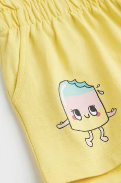 Short "H&M" - De algodón amarillo con helado en internet