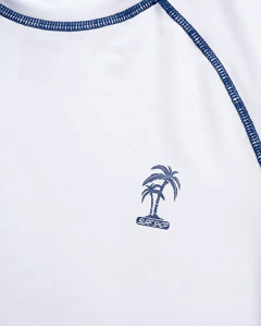 Remera UV - "iXtreme" - Manga corta blanca con detalles en azul marino - comprar online