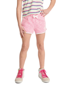 Short "Justice" - De algodón rosa con logo blanco - Lupeluz