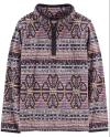 Buzo "Osh Kosh"- De micropolar, 1/2 cierre, gris con dibujos