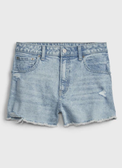 Short "Gap" - De jean celeste desgastado