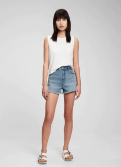 Short "Gap" - De jean celeste desgastado - comprar online