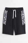 Short "H&M" - De algodón con frisa negra con "Vibes Active"