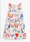 Vestido H&M - Big Girl - Rosa con mariposas y arco iris