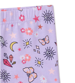 Calza "365 Kids" - Lila con estampas de colores en internet