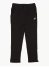 Jogging "Free Assembly" - Negro con vivo en blanco, recto, con bolsillos. De algodón con frisa - Lupeluz