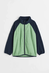 Campera "H&M". Big Boy- De micropolar verde con mangas azules