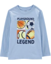 Remera "Carters" - Celeste con pelotas, manga larga
