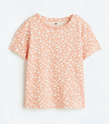 Remera H&M - Rosa clarito con mariposas blancas