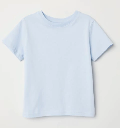 Remera H&M - Celeste lisa