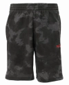 Short "Spalding" - De algodón con frisa, gris y negro