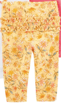 Conjunto "Carter´s" - 3 piezas rosa, blanco y amarillo con florcitas. 2 bodies manga corta en internet