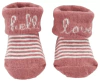 Medias "Carter´s" - Escarpin rosa oscuro con rayitas blancas y HELLO