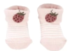 Medias "Carter´s" - Escarpin rosa clarito con rayitas blancas y frutilla