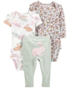 Conjunto "Carter,s" - 3 piezas verde agua con conejitos