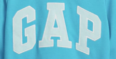 Buzo "Gap". Turquesa con logo estampado, sin frisa - comprar online