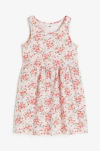 Vestido H&M - Rosa con flores rojas y rosas