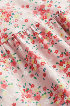 Vestido H&M - Rosa con flores rojas y rosas en internet