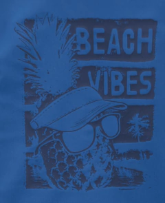 Remera UV "Osh Kosh" - Azul, manga larga con "Beach Vibes" - comprar online