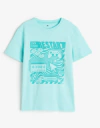 Remera "H&M" - Verde agua con "Restart"