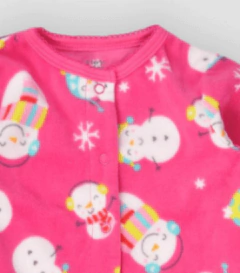 Osito "Carter´s", micropolar. - Fucsia con muñecos de nieve - comprar online